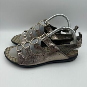 ECCO‎ Jab Toggle Leather Sandals Bronze Metallic Gladiator EUR 41 US 10-10.5